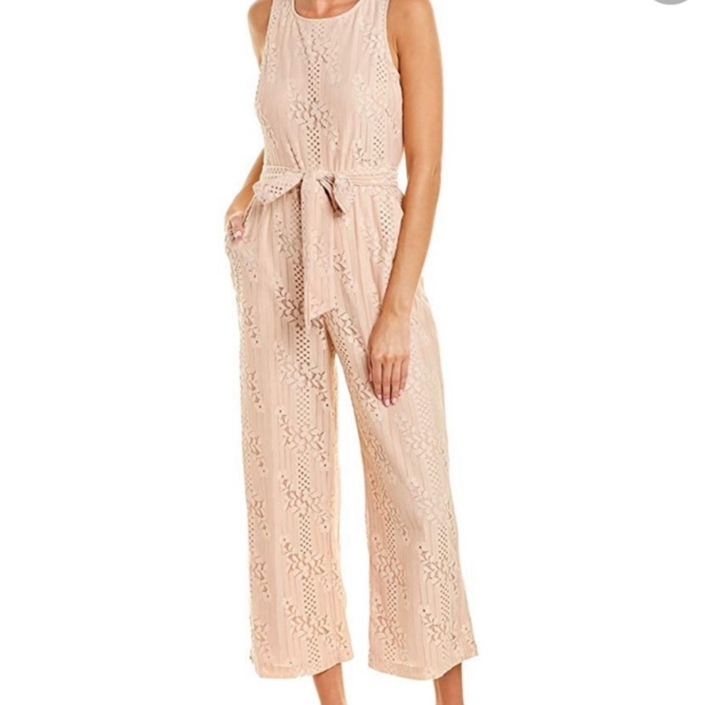 Vince Camuto Blush Pink Lace Jumpsuit